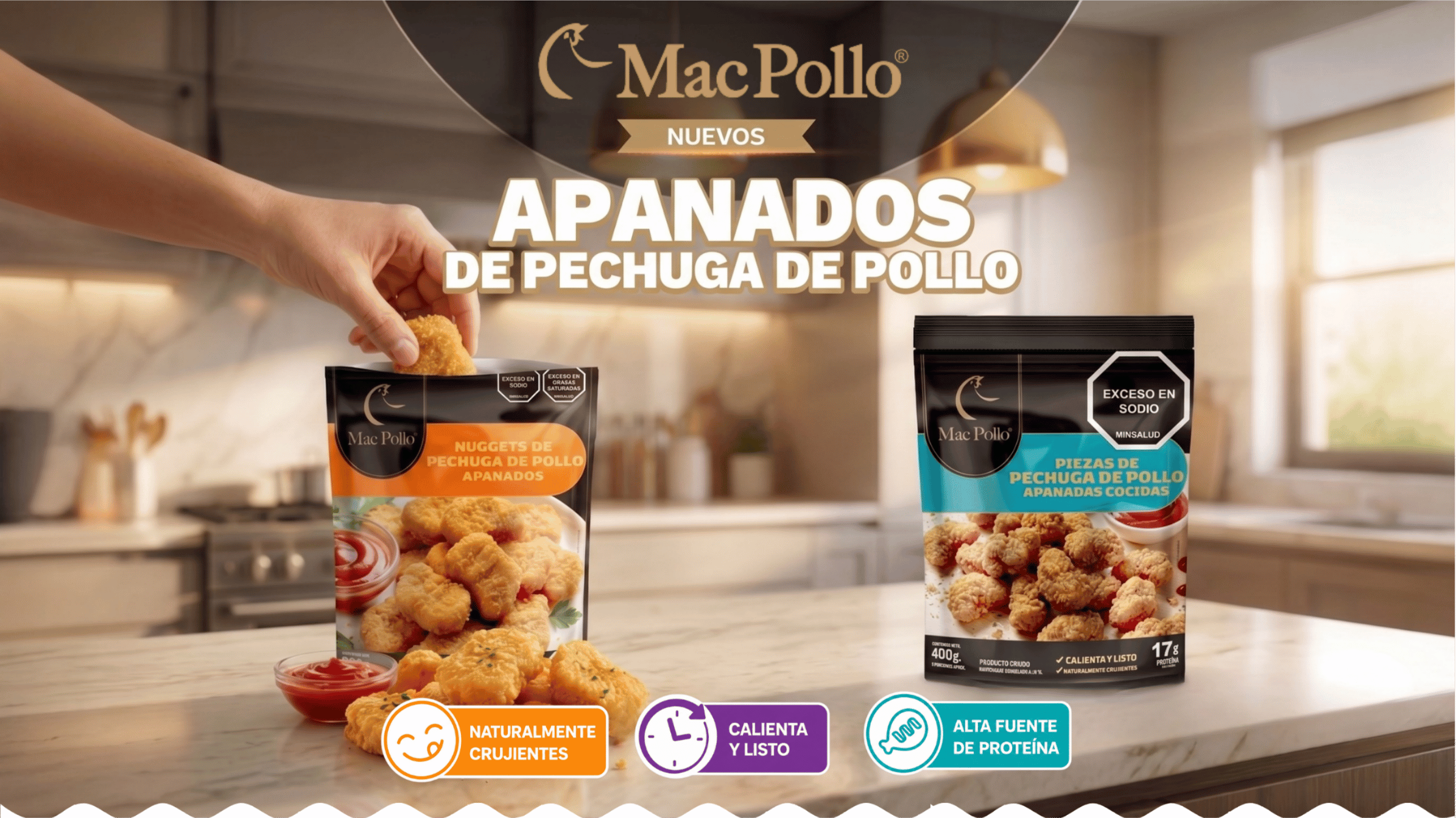 Nuevos apanados de pechuga de pollo Mac Pollo