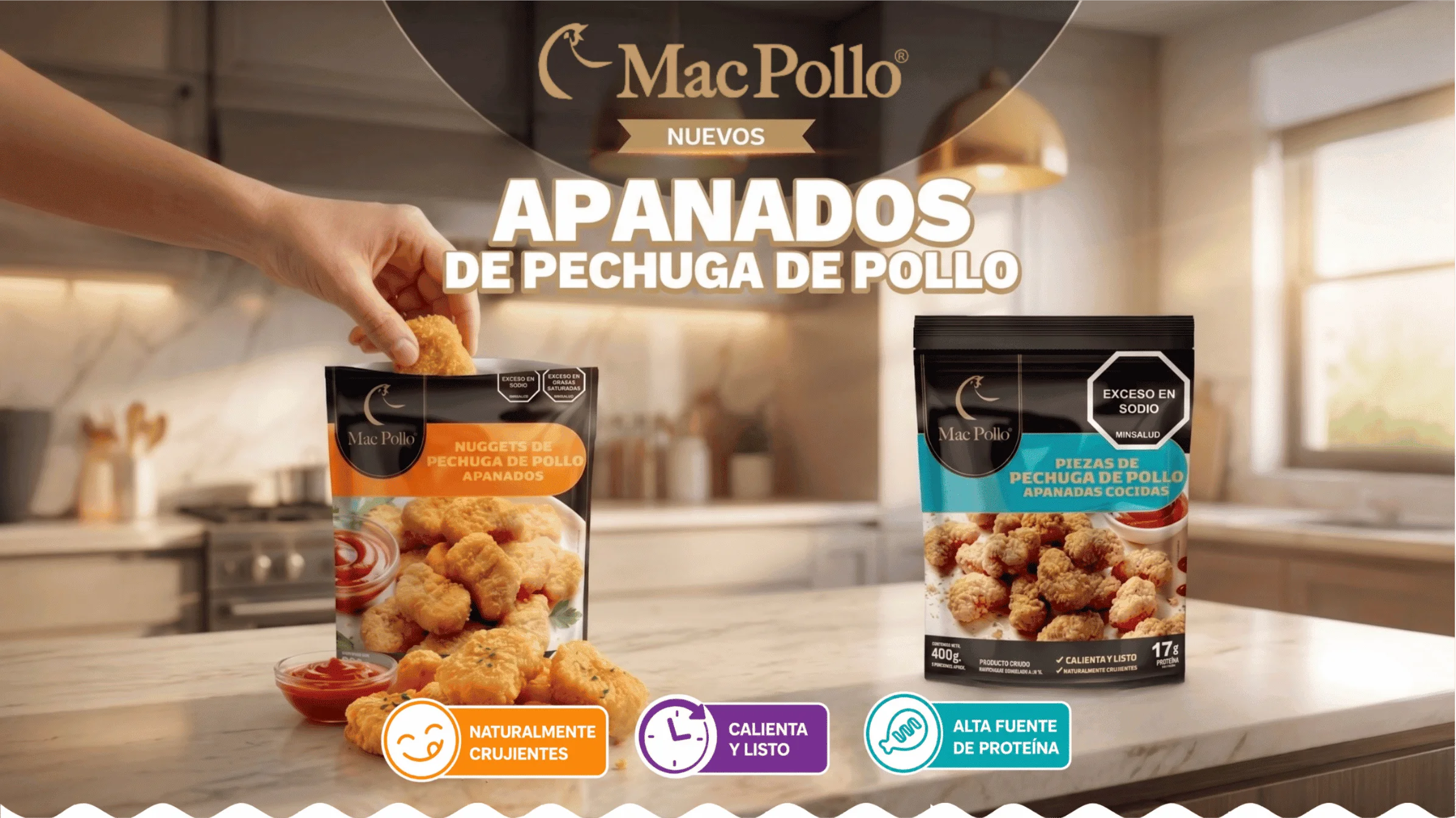 Nuevos apanados de pechuga de pollo Mac Pollo